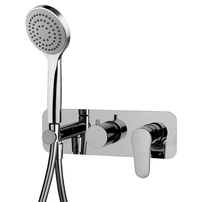 Single lever bath and shower mixer